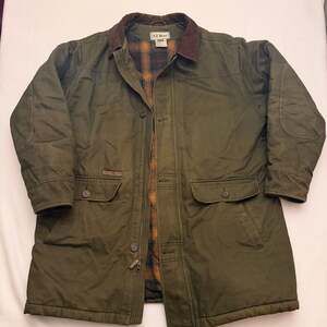 Vintage L.L. Bean Flannel Lined Insulated Barn Chore Coat Jacket 2XL TALL